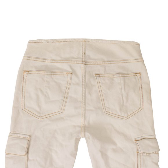 NEW UNRAVEL PROJECT White Denim Tie Up Jeans Size 24 $1015 - Picture 4 of 4